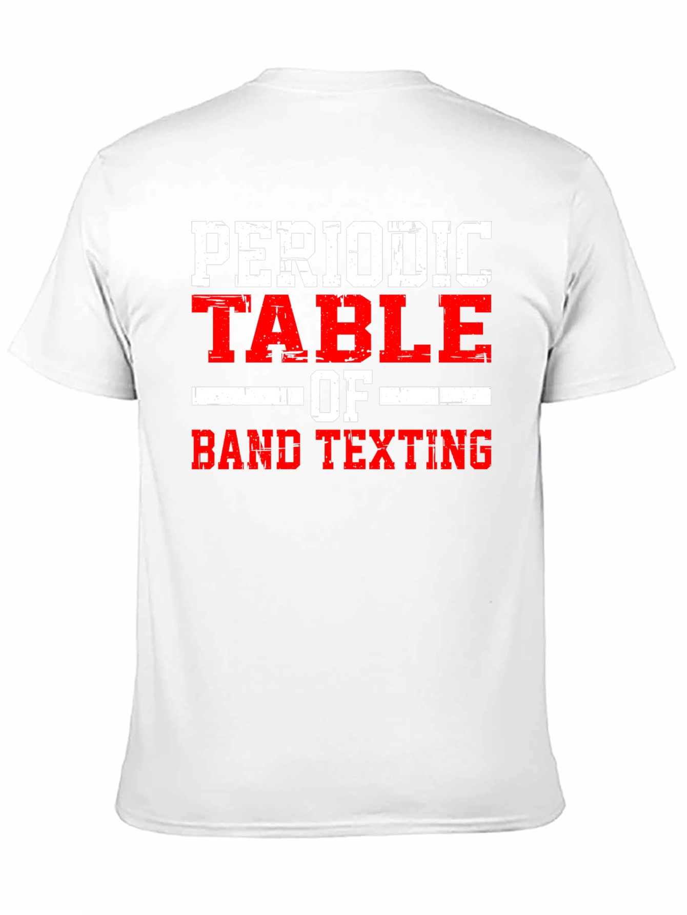 Camiseta Negra: Tabla Periódica de Texting de Banda