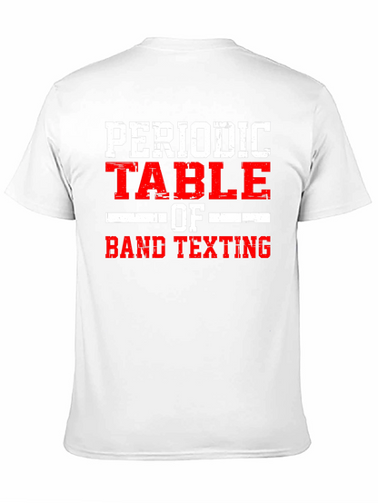 Camiseta Negra: Tabla Periódica de Texting de Banda