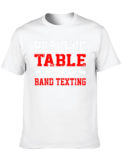 Camiseta Negra: Tabla Periódica de Texting de Banda