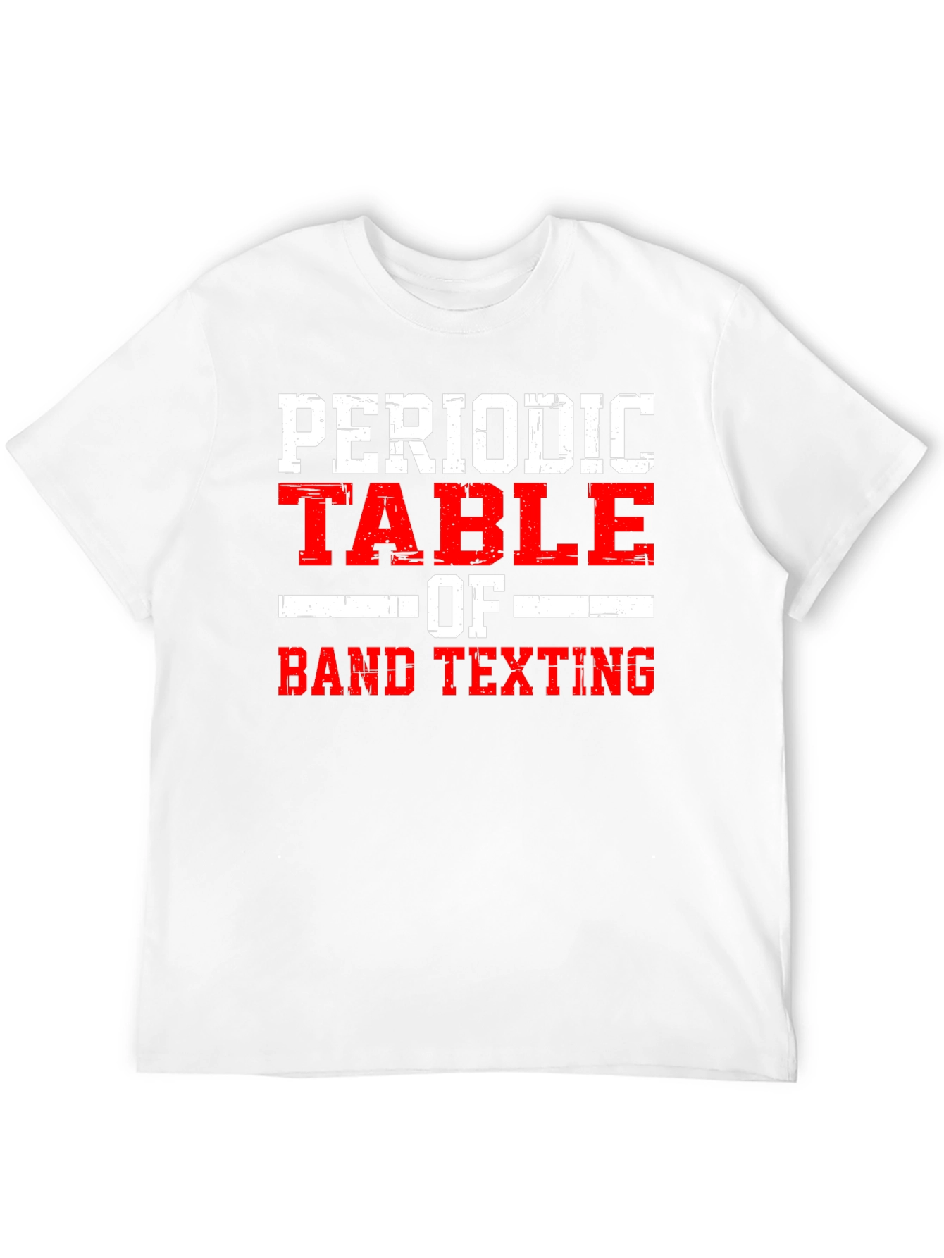 Camiseta Negra: Tabla Periódica de Texting de Banda