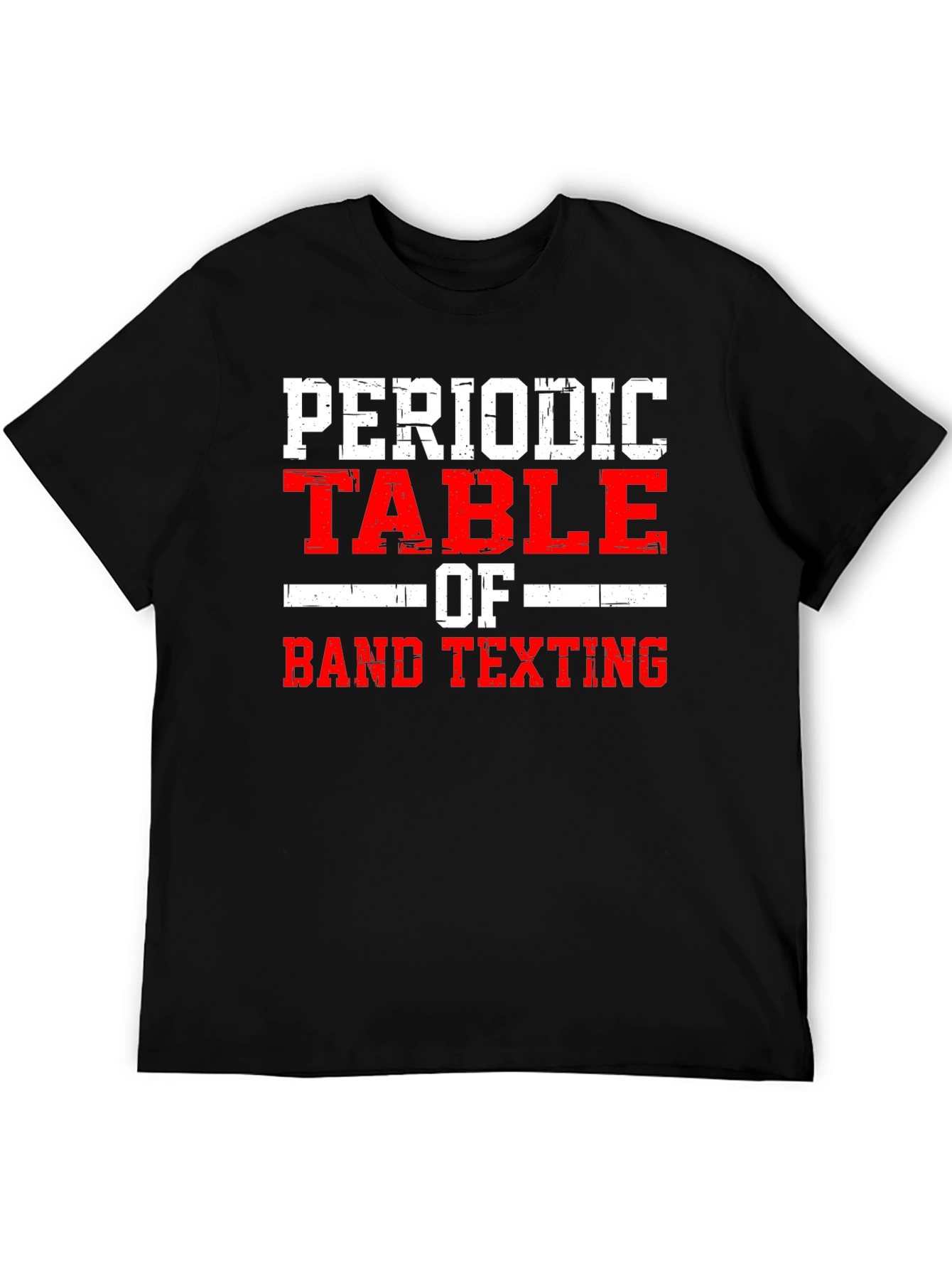 Camiseta Negra: Tabla Periódica de Texting de Banda