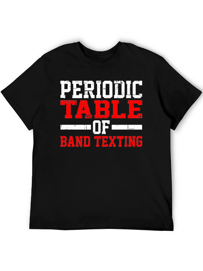 Camiseta Negra: Tabla Periódica de Texting de Banda