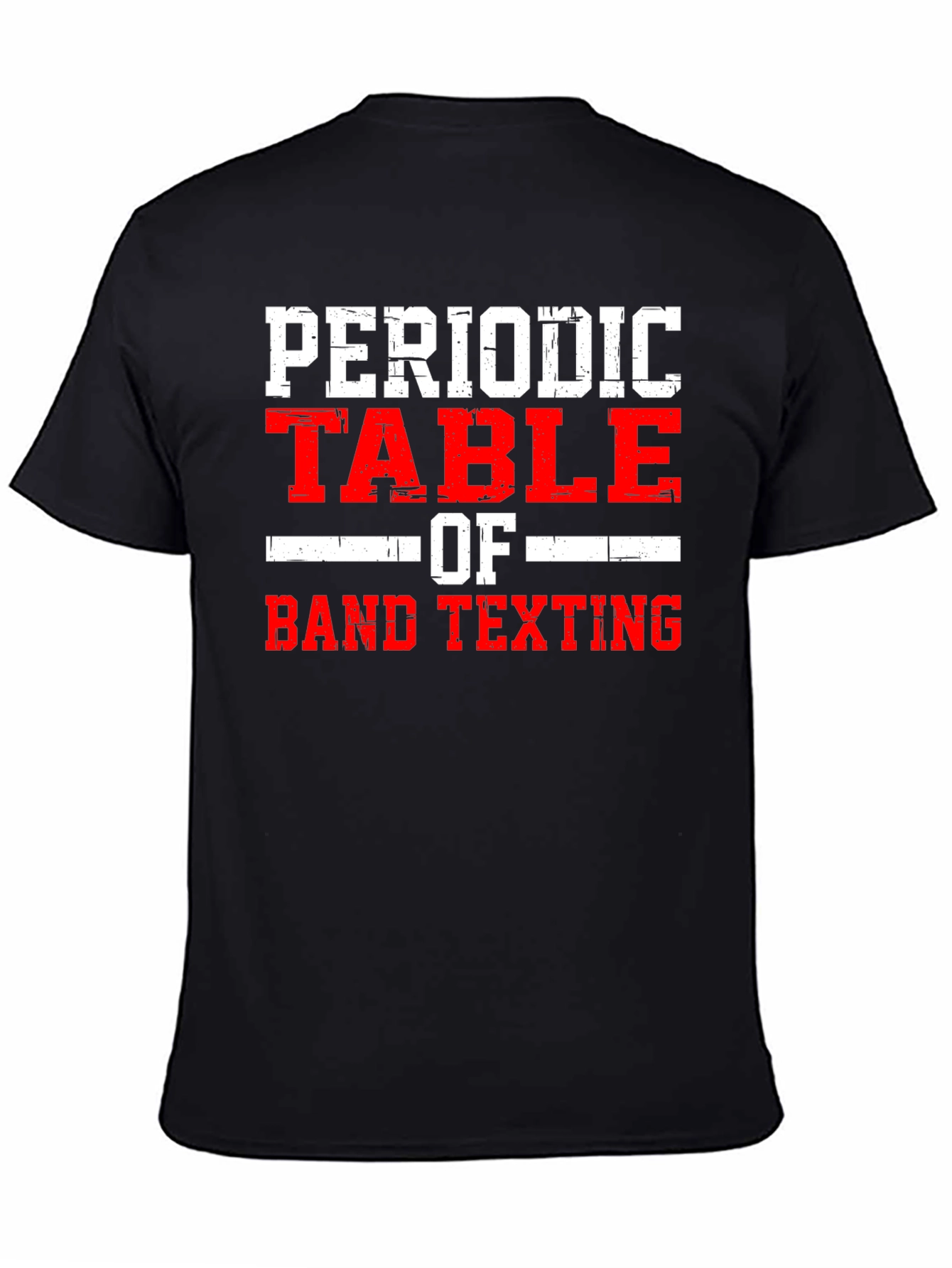 Camiseta Negra: Tabla Periódica de Texting de Banda