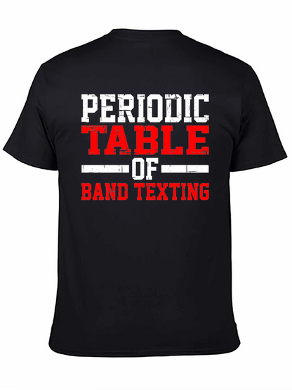 Camiseta Negra: Tabla Periódica de Texting de Banda
