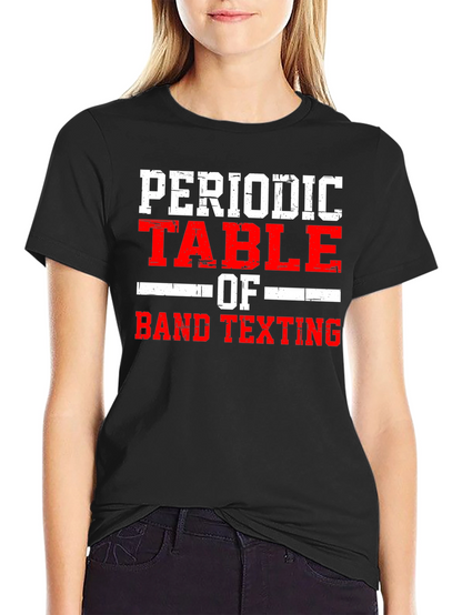 Camiseta Negra: Tabla Periódica de Texting de Banda