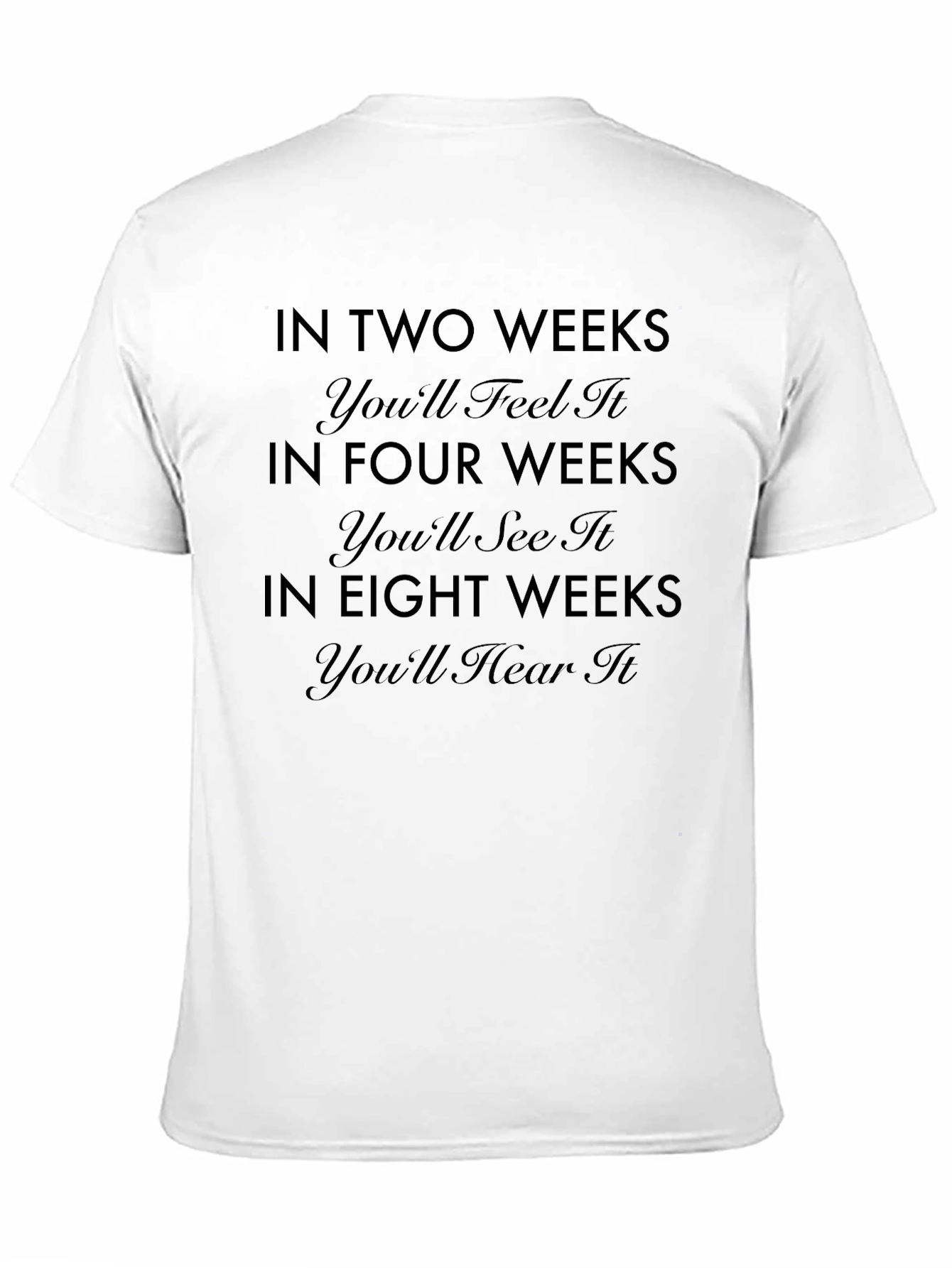 Camiseta Negra: En Dos Semanas lo Sentirás