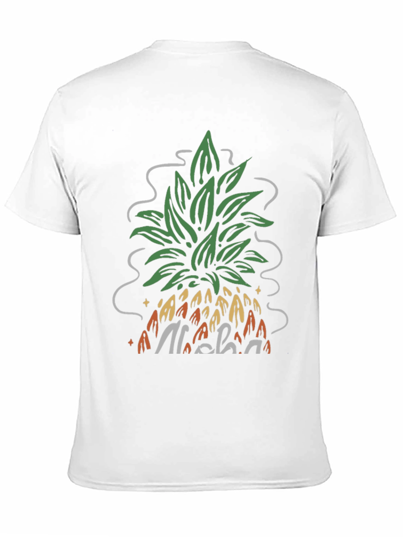 Camiseta Negra Aloha Piña Estilo Verano