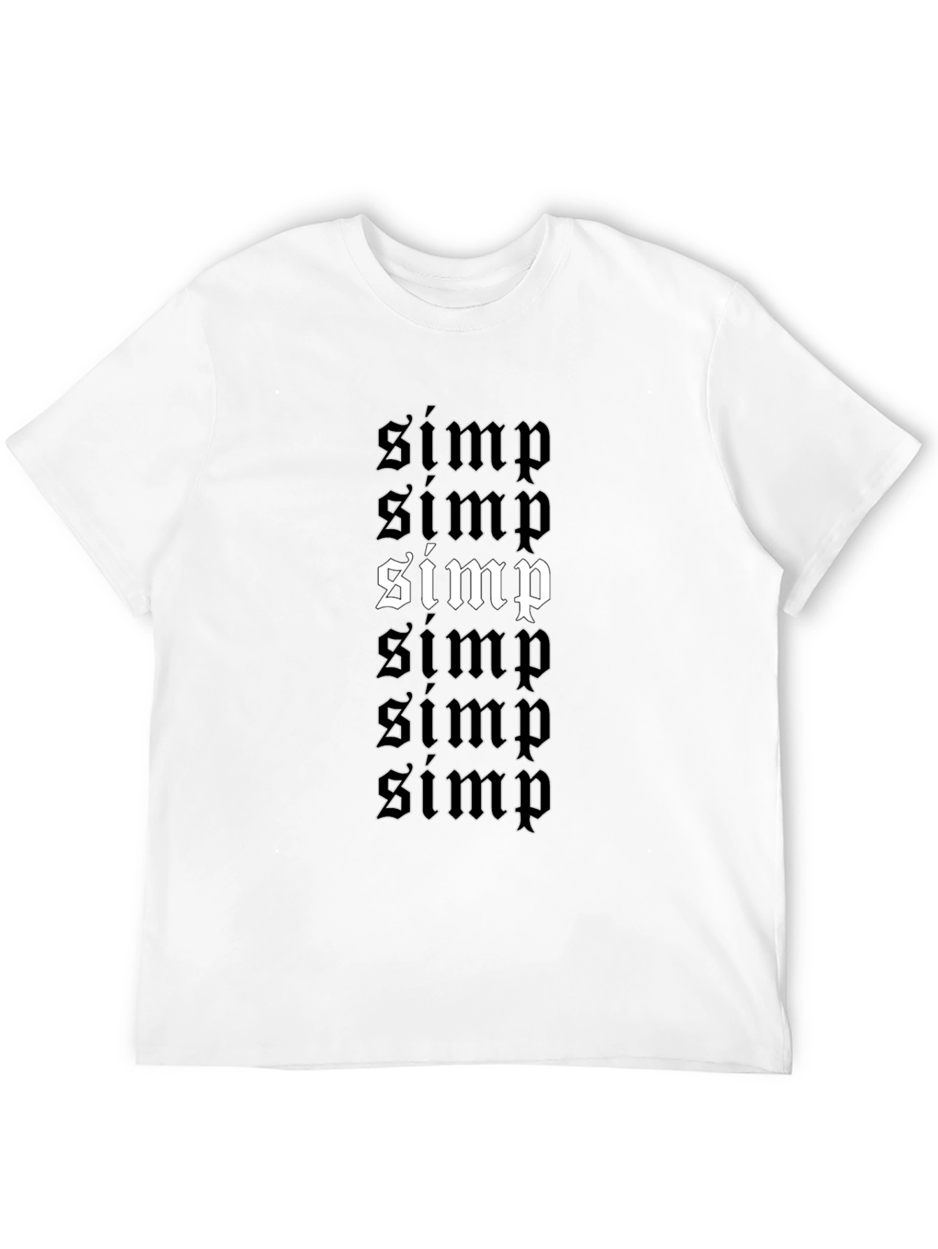 Camiseta Negra con Diseño Simp Gótico