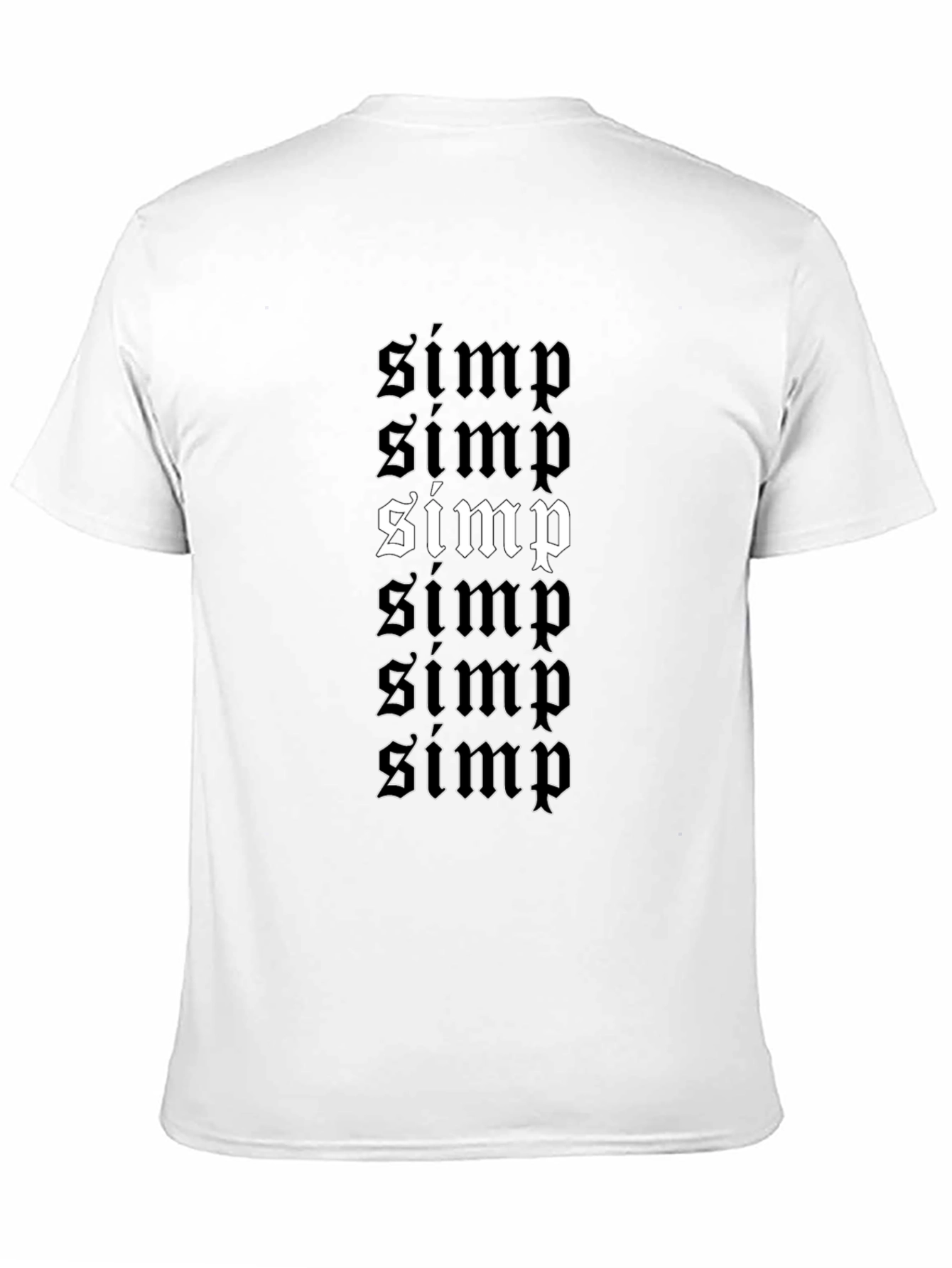 Camiseta Negra con Diseño Simp Gótico