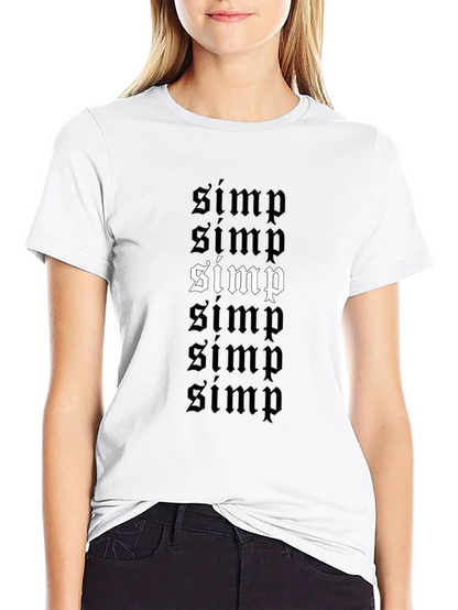 Camiseta Negra con Diseño Simp Gótico