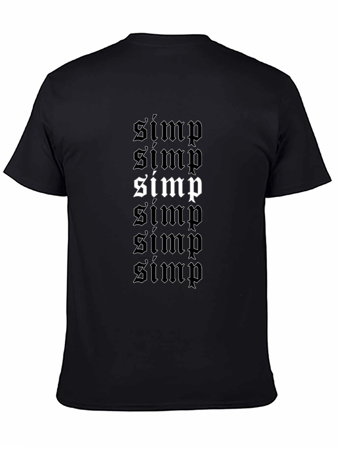 Camiseta Negra con Diseño Simp Gótico