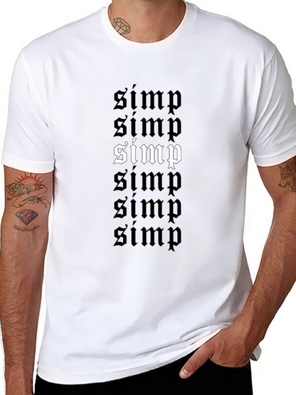 Camiseta Negra con Diseño Simp Gótico