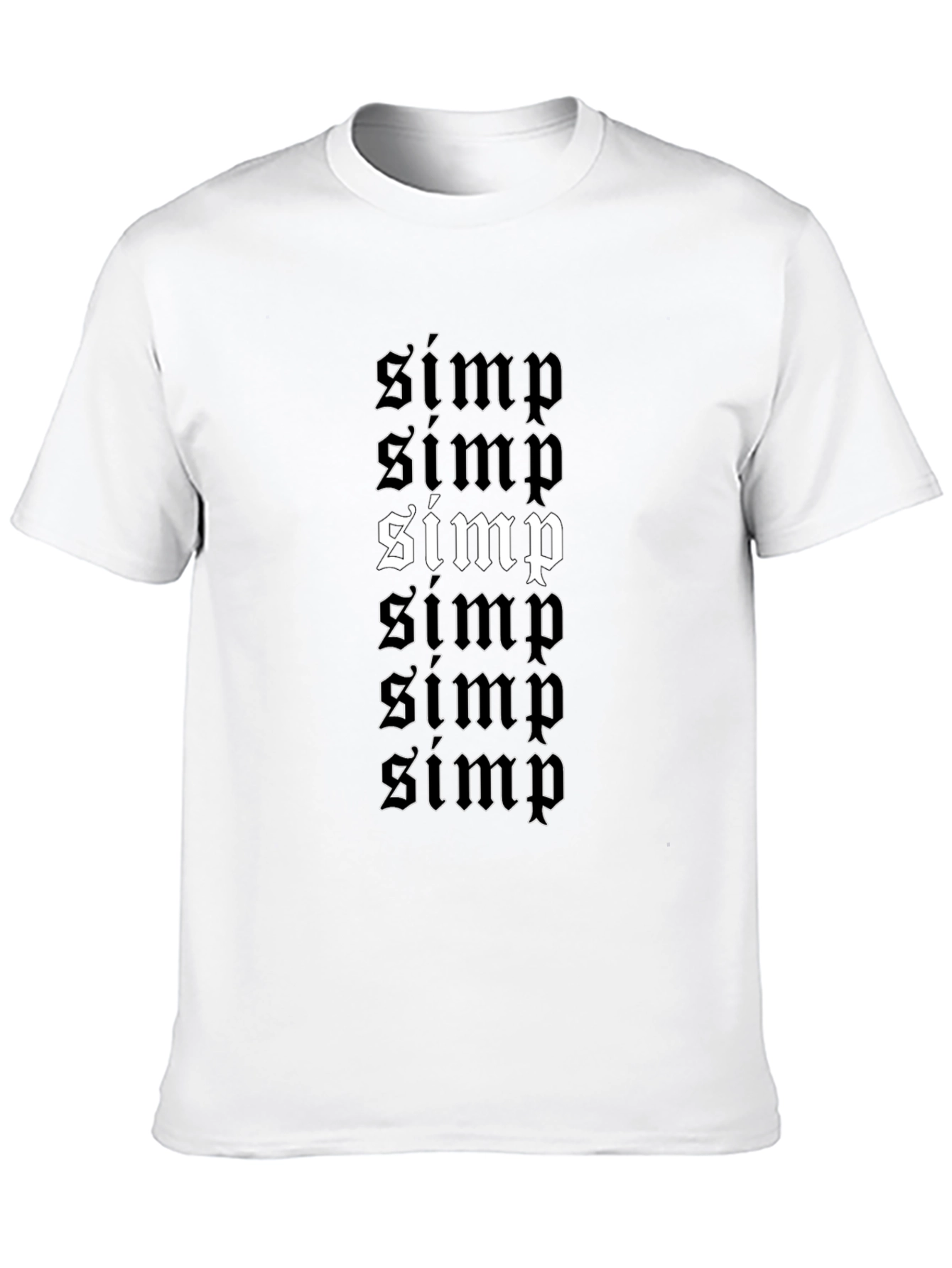 Camiseta Negra con Diseño Simp Gótico