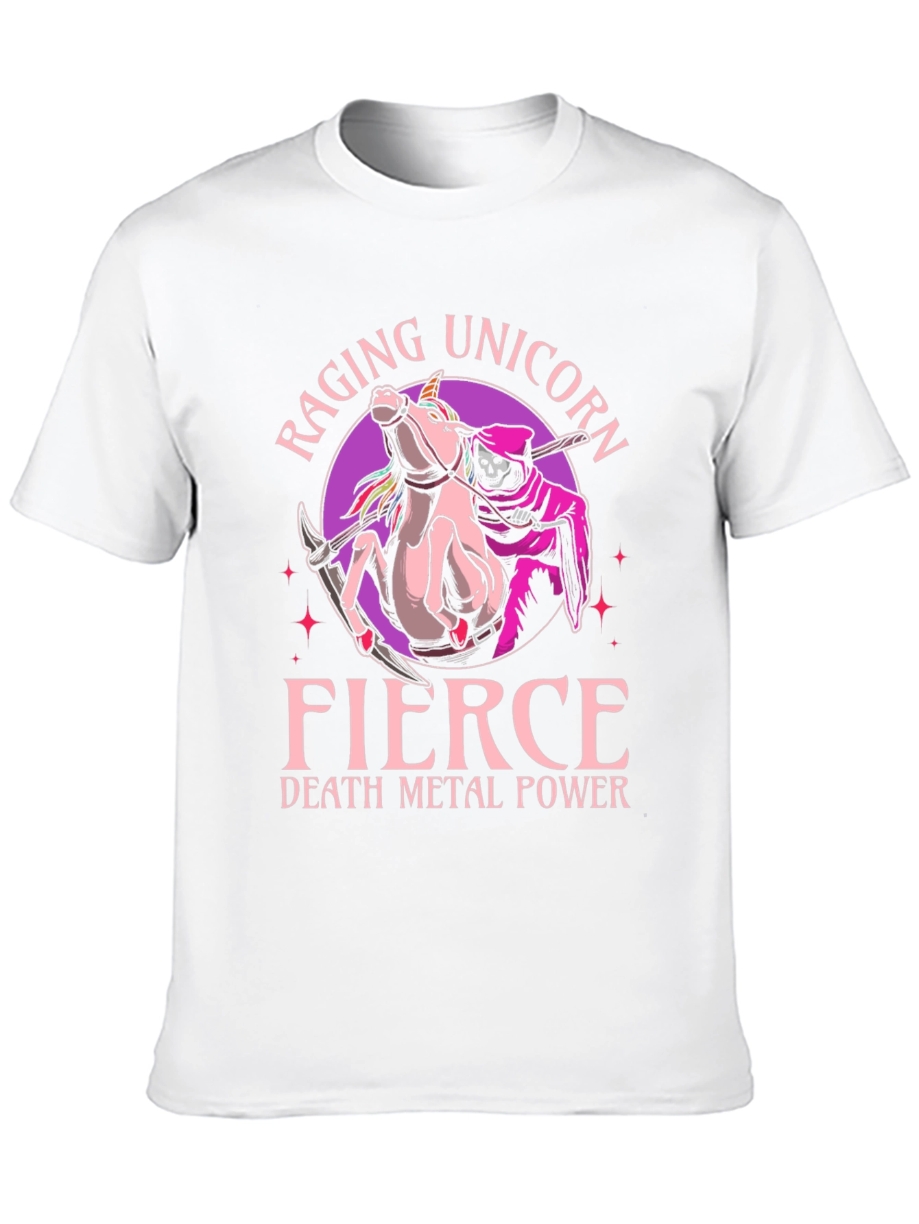 Camiseta Negra Raging Unicorn Fierce