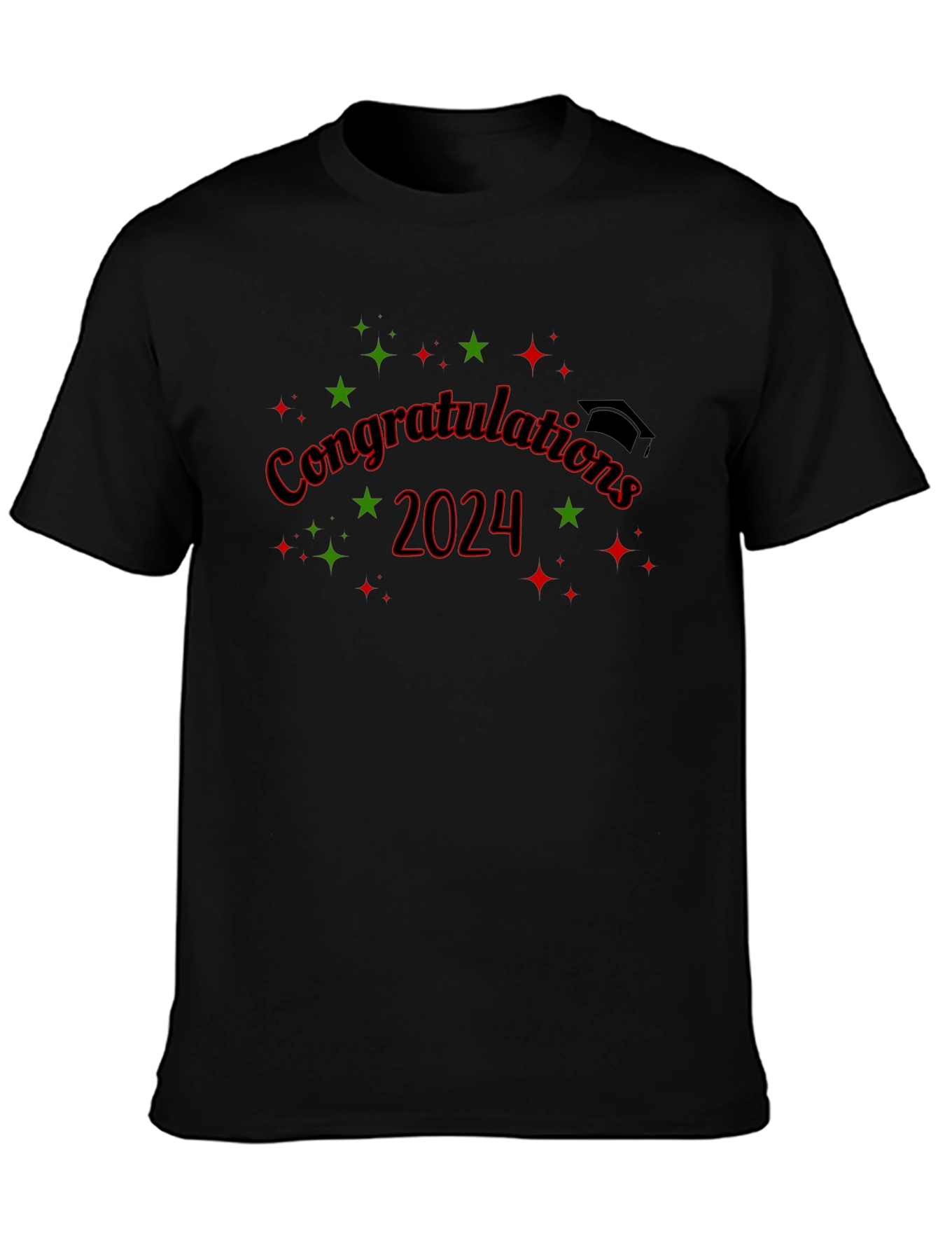 Camiseta Negra de Graduación 2024 - ¡Felicidades!