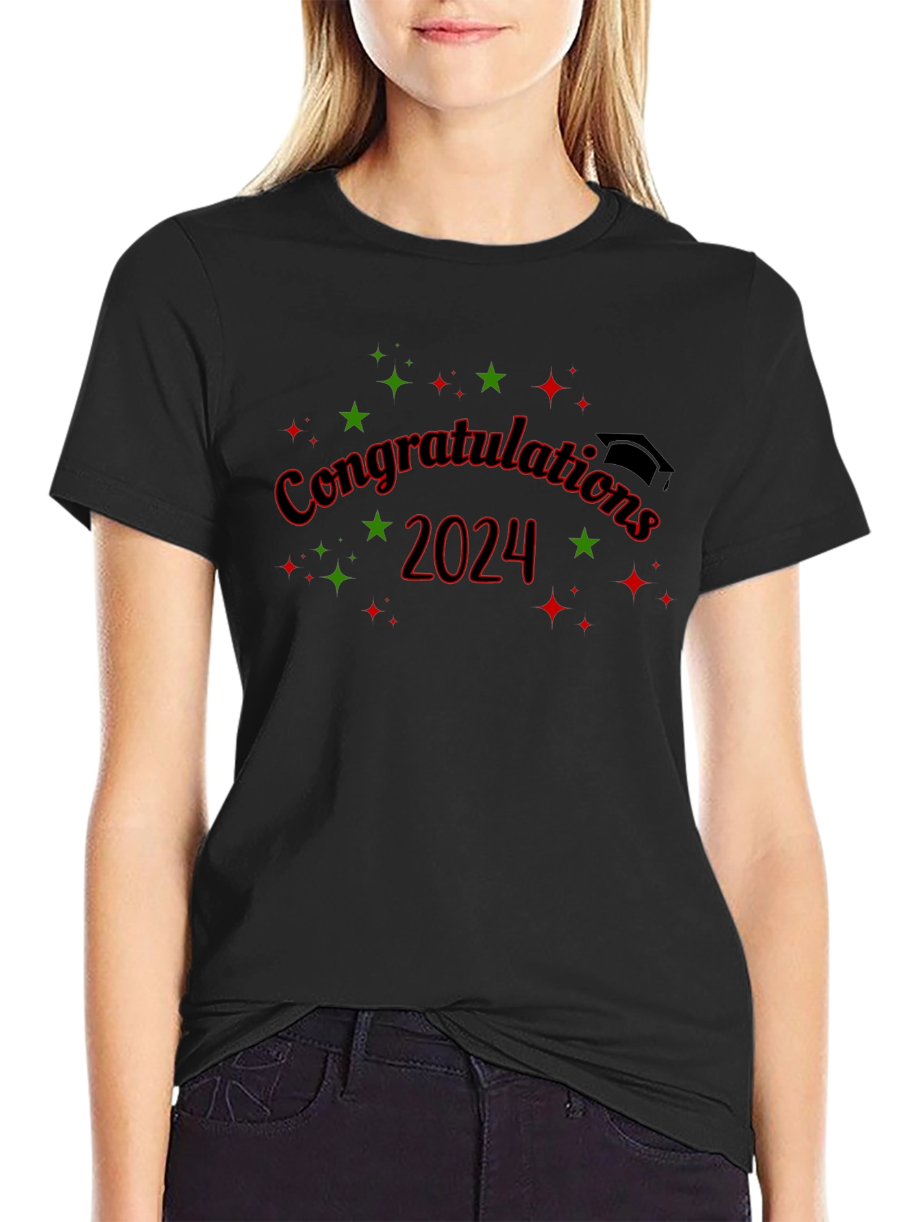 Camiseta Negra de Graduación 2024 - ¡Felicidades!