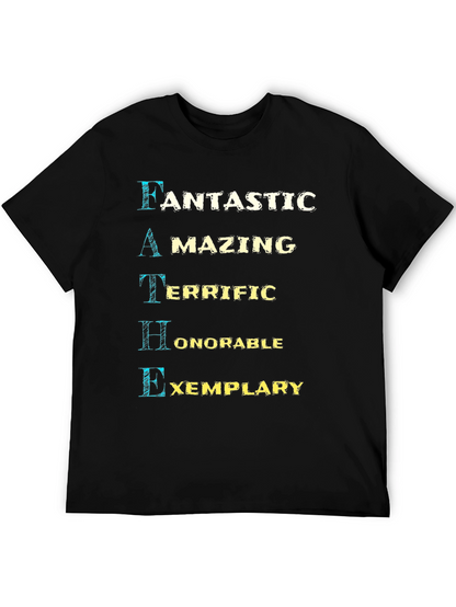 Camiseta Negra de Padre: Fantástico Asombroso y Ejemplar