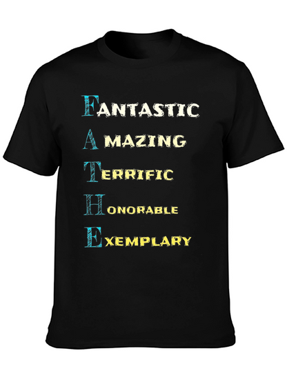Camiseta Negra de Padre: Fantástico Asombroso y Ejemplar