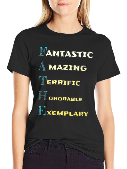 Camiseta Negra de Padre: Fantástico Asombroso y Ejemplar