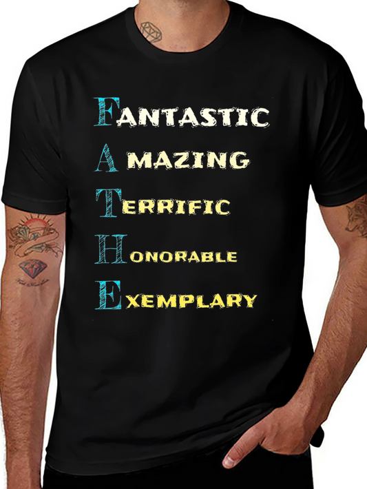 Camiseta Negra de Padre: Fantástico Asombroso y Ejemplar