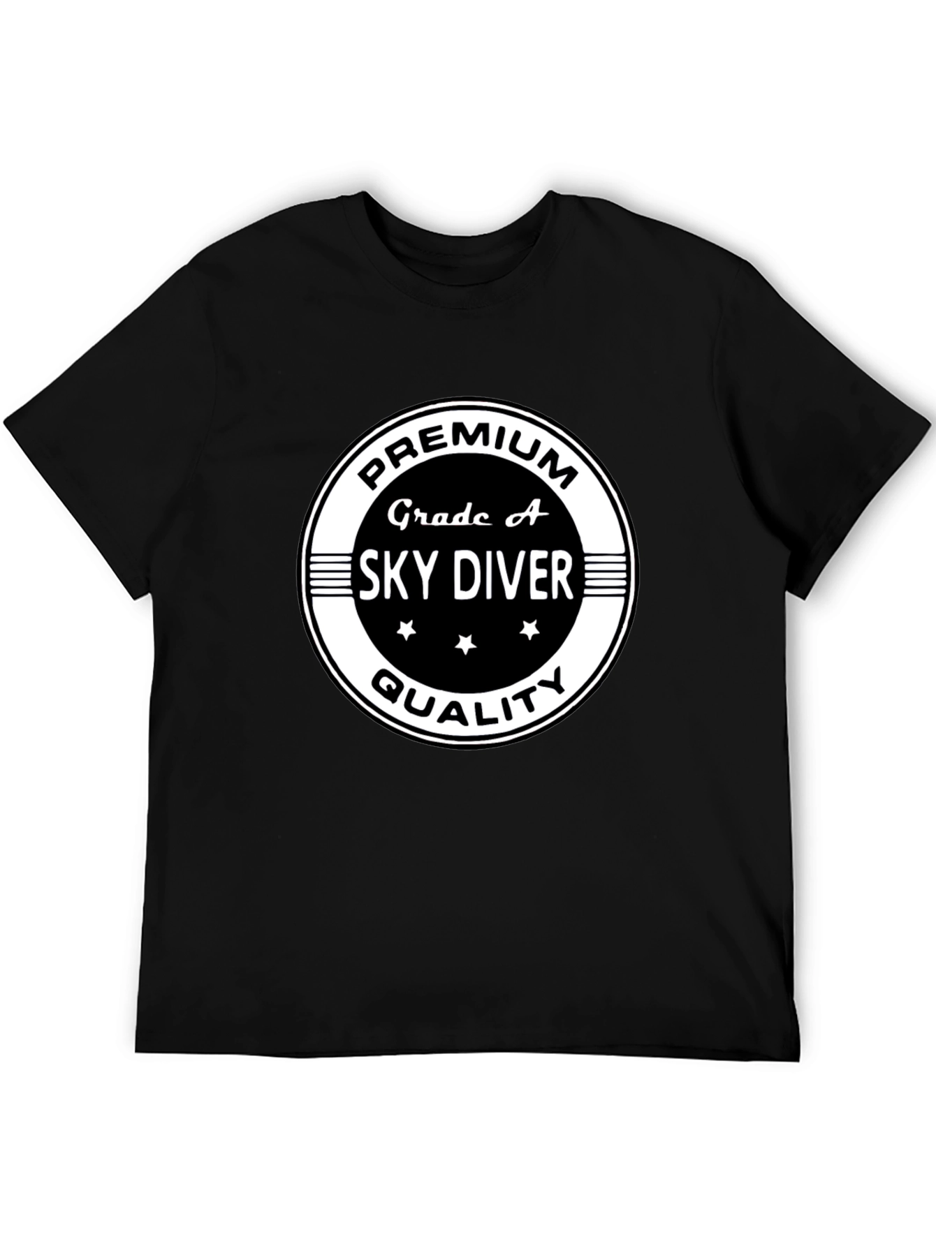 Camiseta Negra Premium Sky Diver Calidad