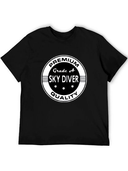 Camiseta Negra Premium Sky Diver Calidad