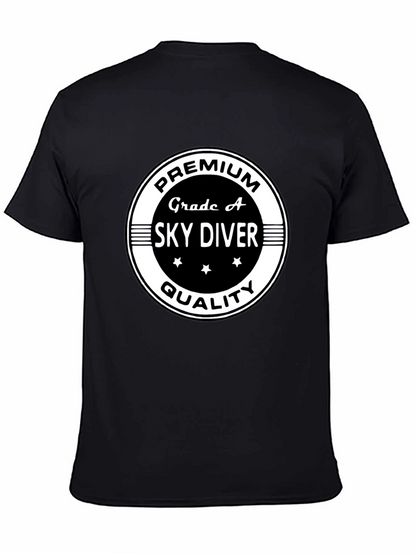 Camiseta Negra Premium Sky Diver Calidad
