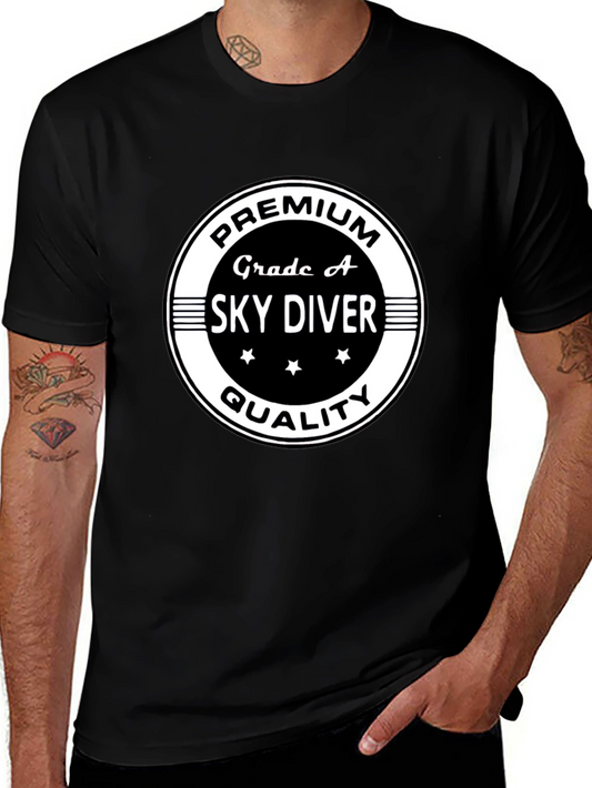 Camiseta Negra Premium Sky Diver Calidad