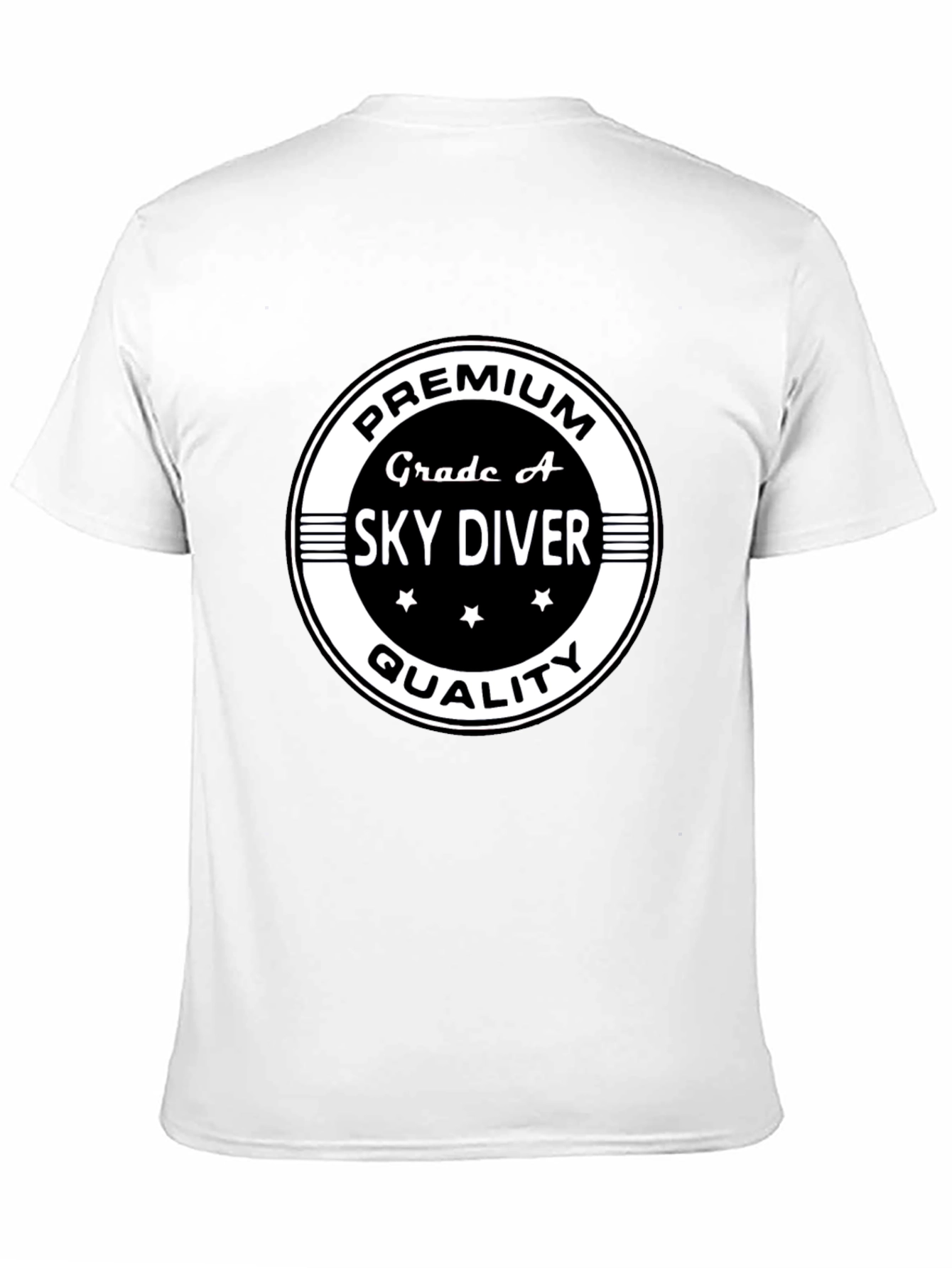 Camiseta Negra Premium Sky Diver Calidad