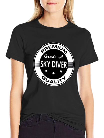 Camiseta Negra Premium Sky Diver Calidad