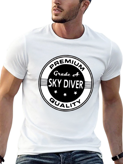 Camiseta Negra Premium Sky Diver Calidad