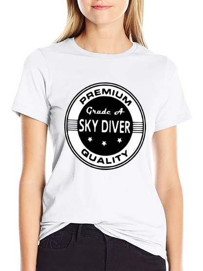 Camiseta Negra Premium Sky Diver Calidad