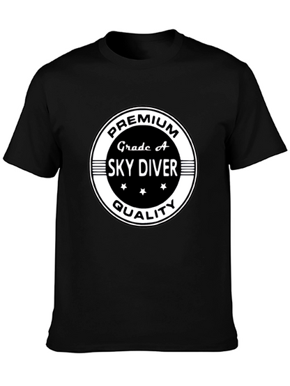 Camiseta Negra Premium Sky Diver Calidad