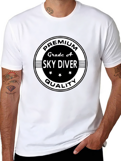 Camiseta Negra Premium Sky Diver Calidad