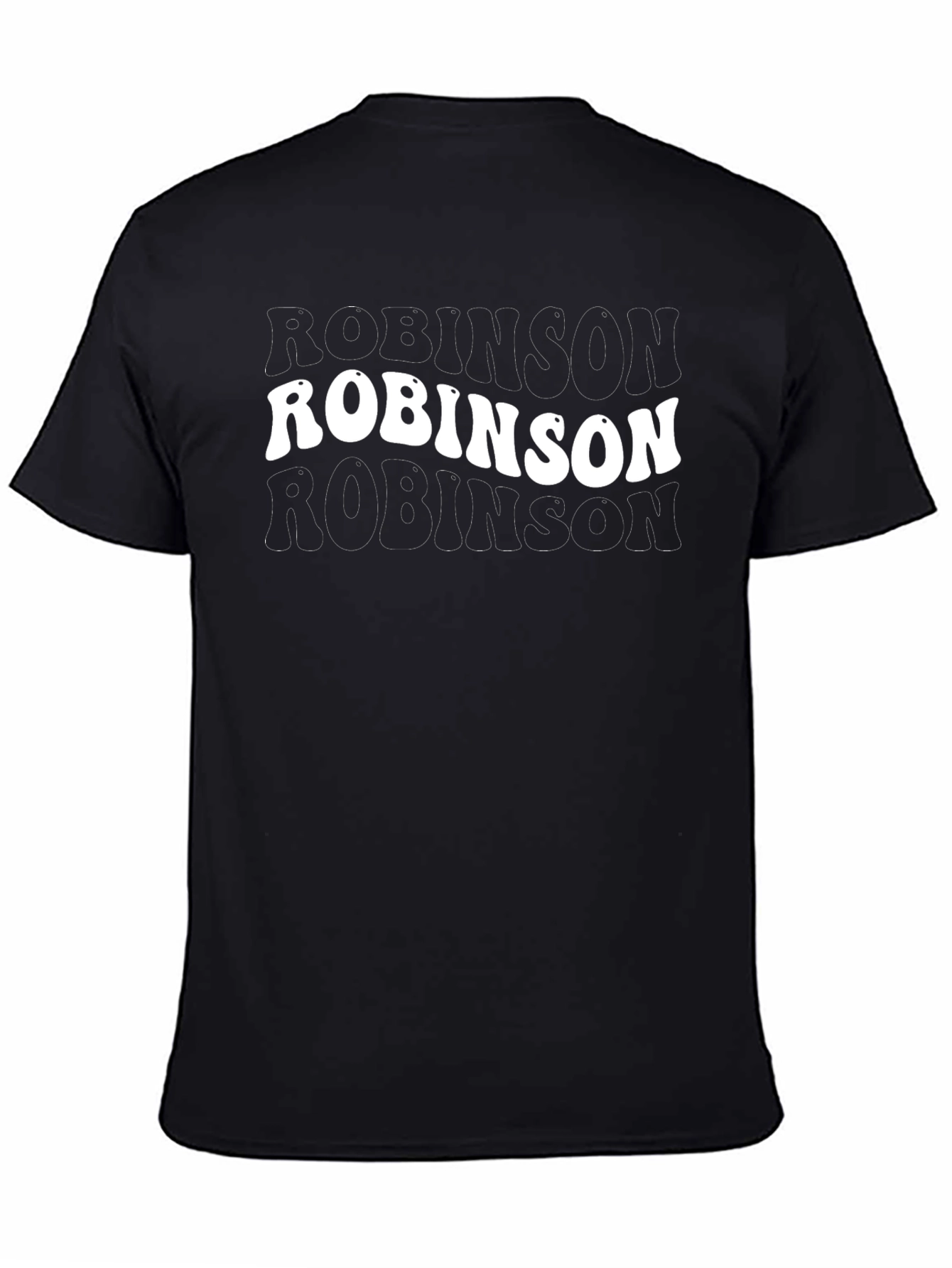 Camiseta Negra Robinson Estilo Retro