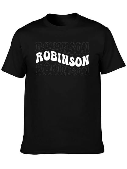 Camiseta Negra Robinson Estilo Retro