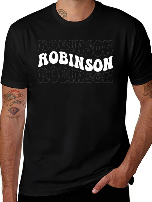 Camiseta Negra Robinson Estilo Retro