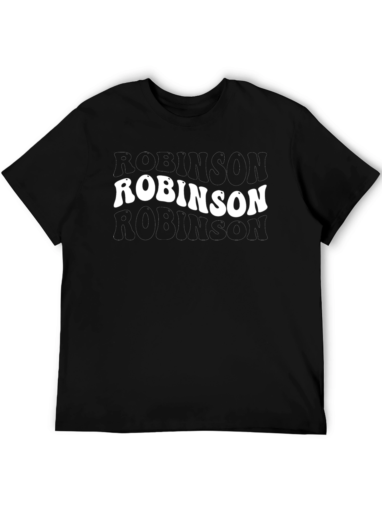 Camiseta Negra Robinson Estilo Retro