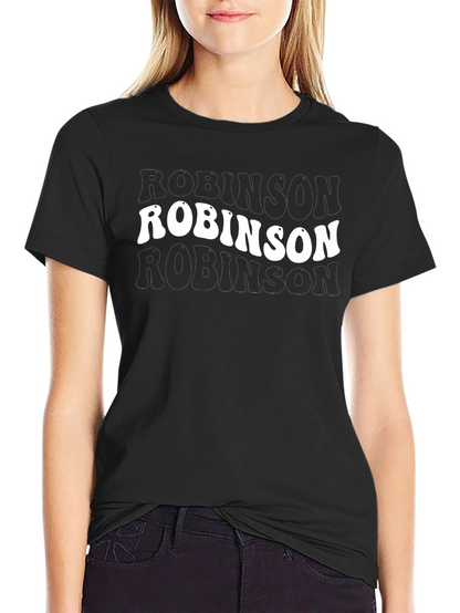 Camiseta Negra Robinson Estilo Retro