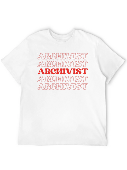 Camiseta Archivista Roja y Negra para Hombre