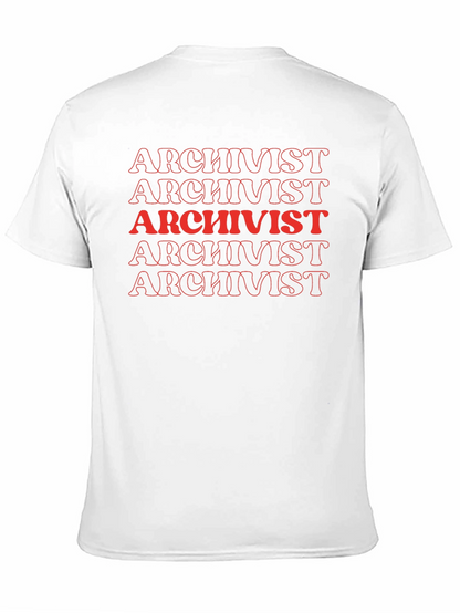Camiseta Archivista Roja y Negra para Hombre