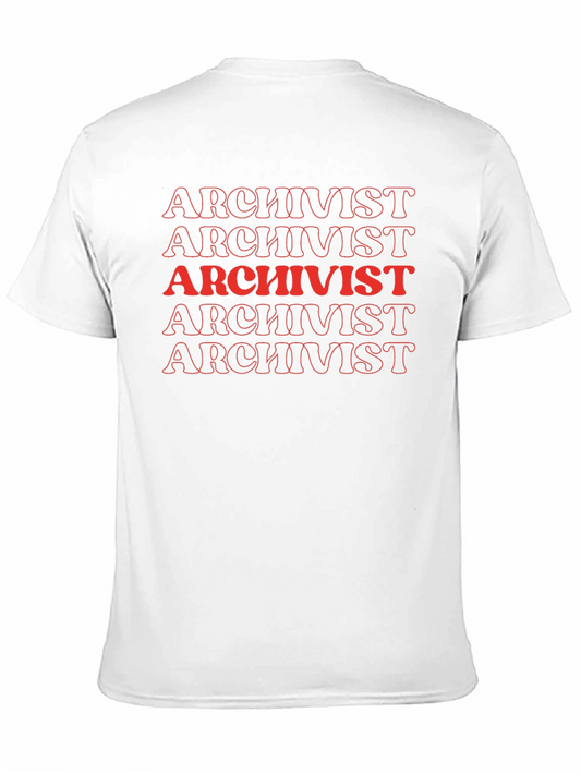 Camiseta Archivista Roja y Negra para Hombre