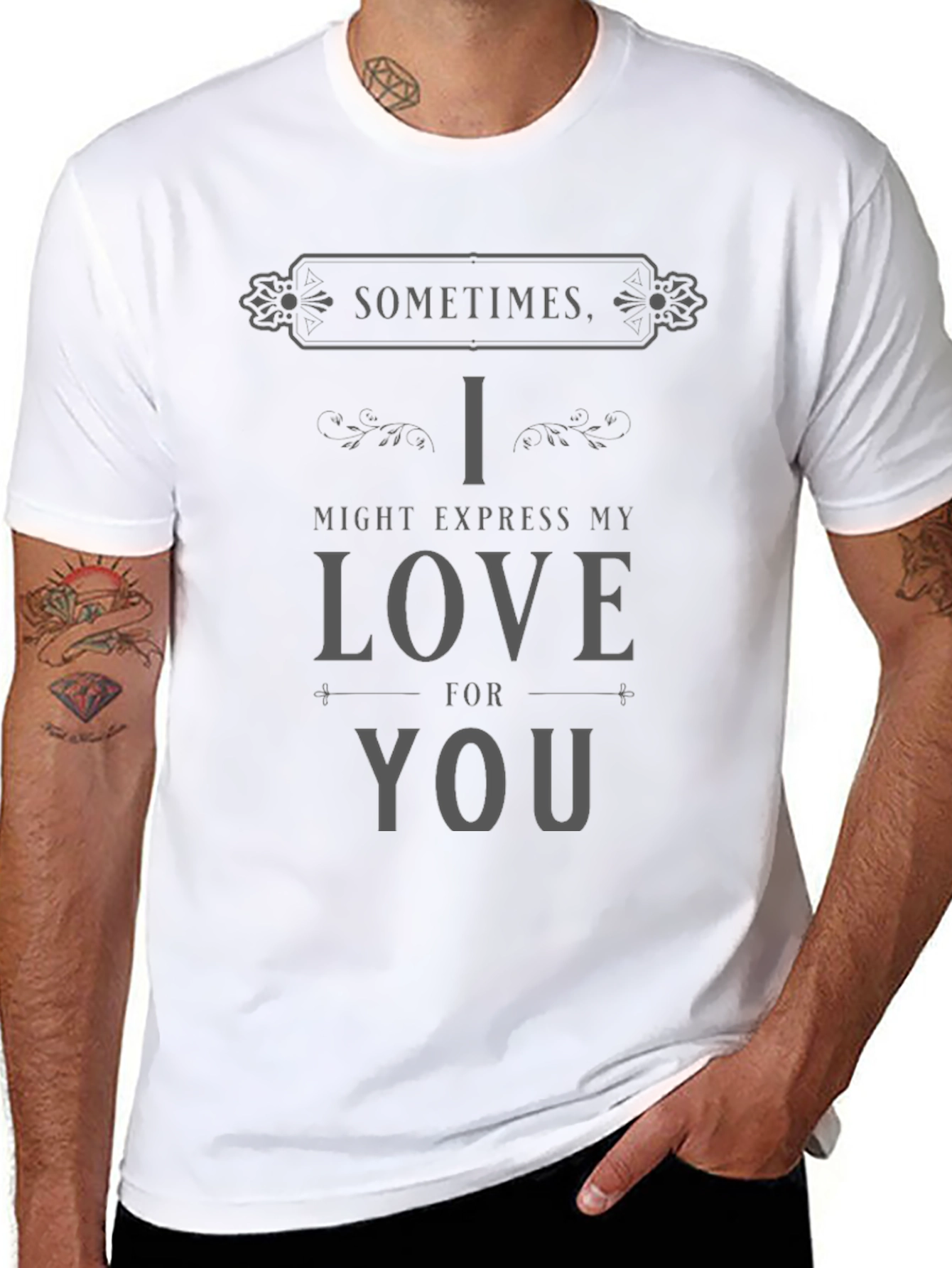 Camiseta Negra Sometimes I Might Express My Love