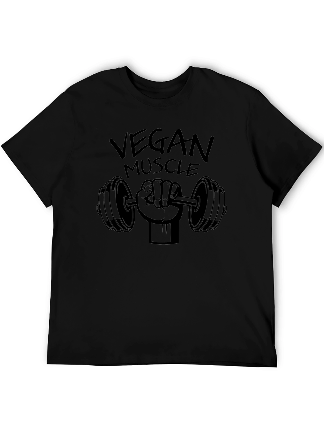 Camiseta Negra Vegan Muscle Fitness