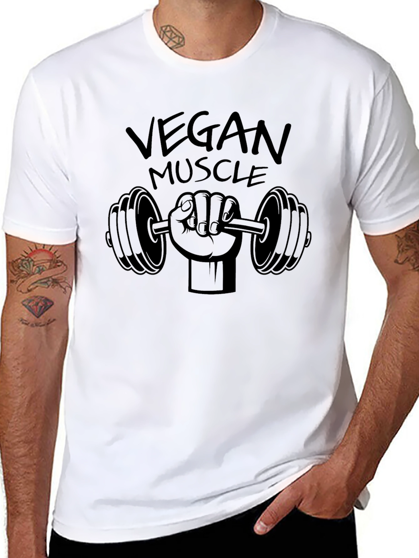 Camiseta Negra Vegan Muscle Fitness