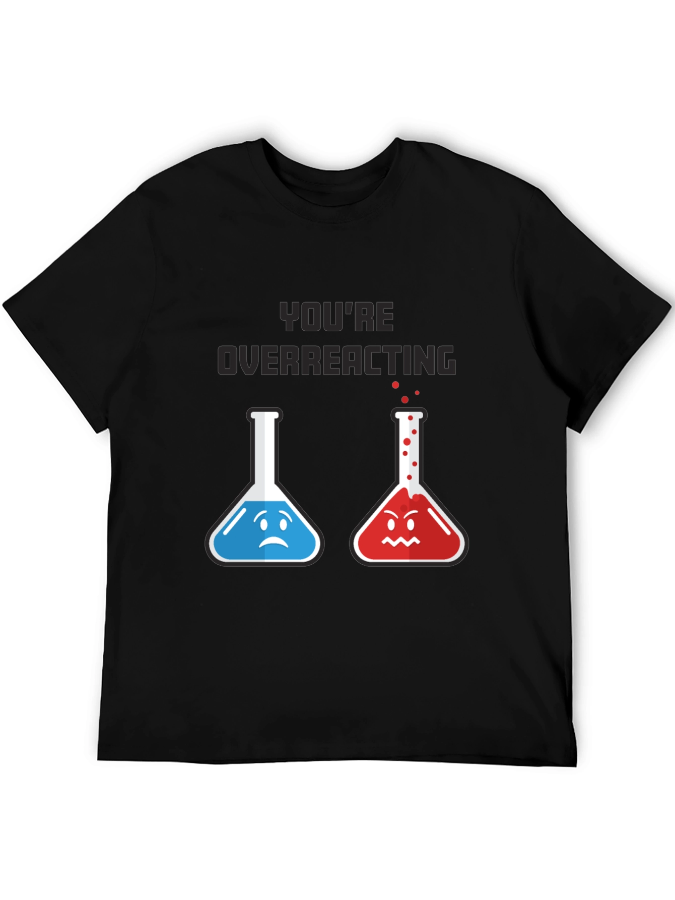 Camiseta Negra: Reacción Química Divertida