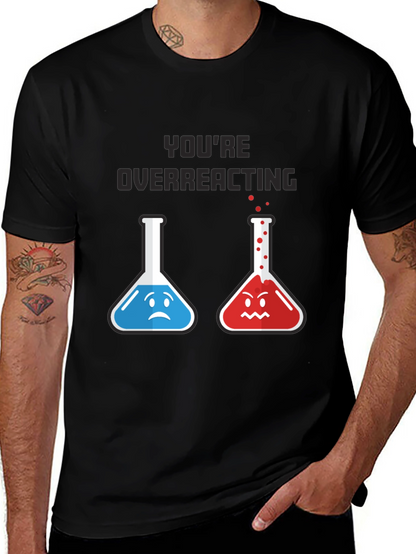 Camiseta Negra: Reacción Química Divertida