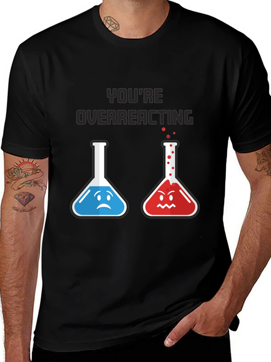 Camiseta Negra: Reacción Química Divertida