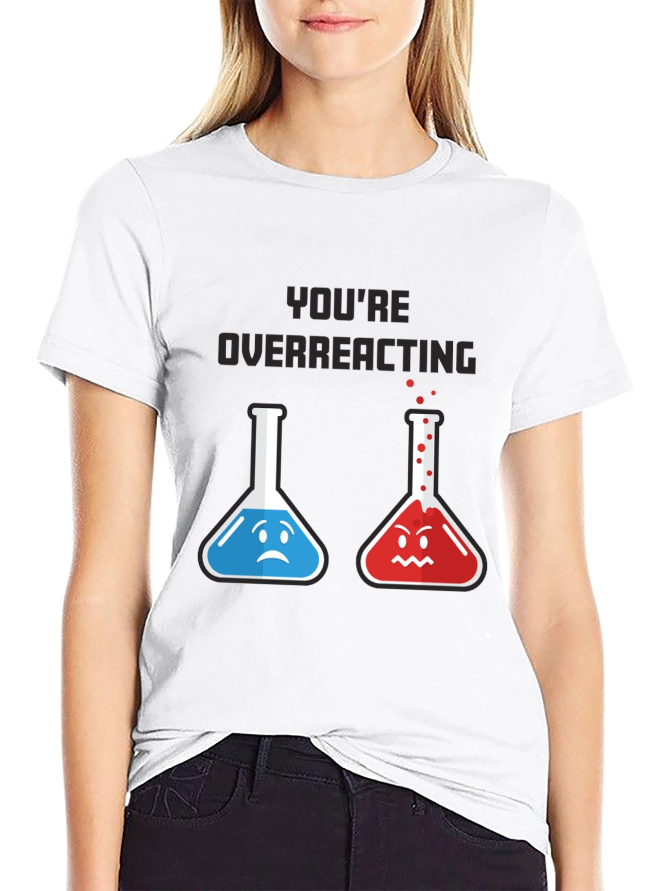 Camiseta Negra: Reacción Química Divertida