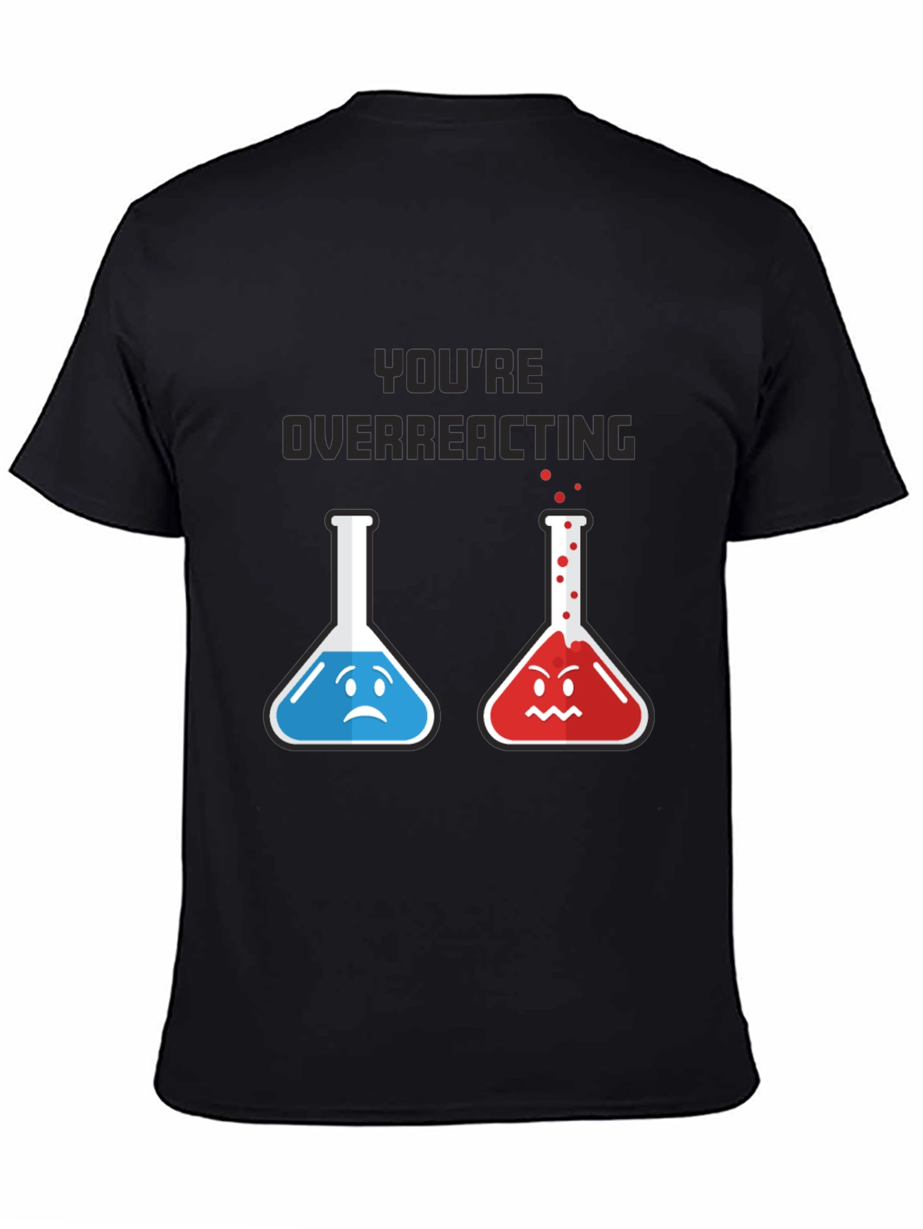 Camiseta Negra: Reacción Química Divertida